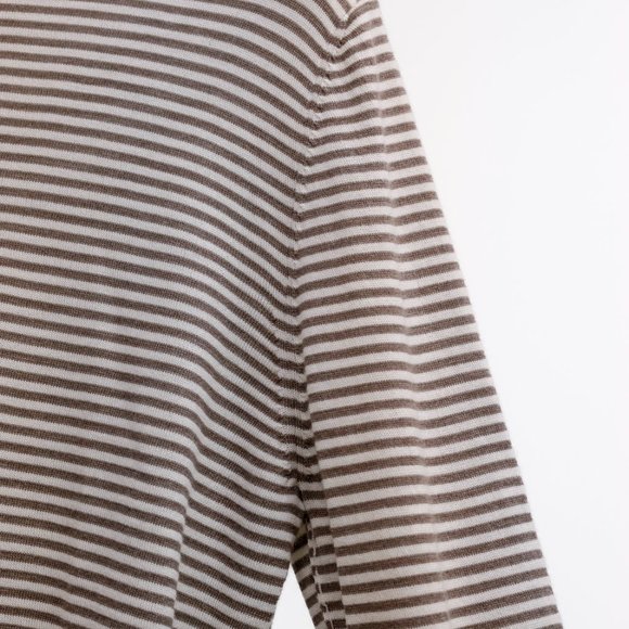 Maison Margiela Brown Striped Wool Turtleneck - Picture 4 of 11